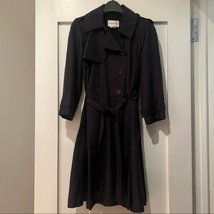 Club Monaco 100% Silk Navy Trench Jacket XS